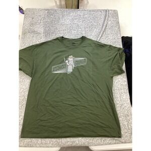 Fallout Mysterious Stranger Shirt Mens 3XL Bethesda Loot Crate Olive Green Tee